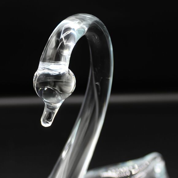 Vintage Blown Glass Swan: Candy Dish Trinket Holder Bathroom Vanity Decor - Picture 6 of 6